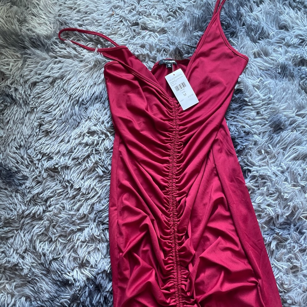 Red mini dress